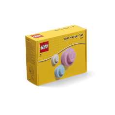 LEGO® 4016 ICONIC Věšák na zeď, 3 ks - bílá, světle modrá, růžová