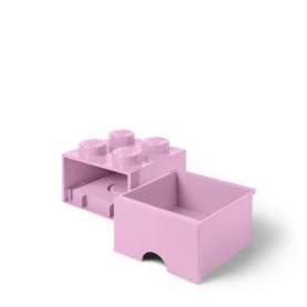 LEGO® STORAGE BOX 4 Úložný box světle růžový s šuplíky