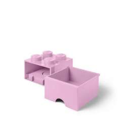 LEGO® STORAGE BOX 4 Úložný box světle růžový s šuplíky