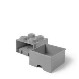 LEGO STORAGE BOX 4 Úložný box šedý s šuplíky