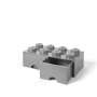 LEGO STORAGE BOX 8 Úložný box šedý s šuplíky