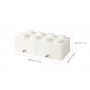 LEGO STORAGE BOX 8 Úložný box bílý s šuplíky