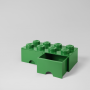 LEGO STORAGE BOX 8 Úložný box zelený s šuplíky
