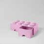 LEGO STORAGE BOX 8 Úložný box světle růžový s šuplíky