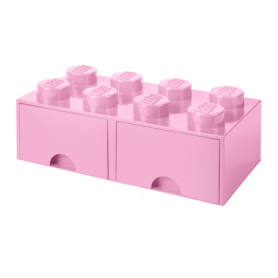 LEGO® STORAGE BOX 8 Úložný box světle růžový s šuplíky