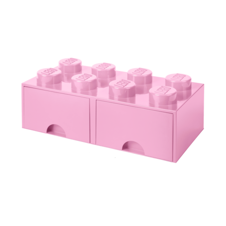 LEGO STORAGE BOX 8 Úložný box světle růžový s šuplíky
