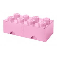 LEGO® STORAGE BOX 8 Úložný box světle růžový s šuplíky