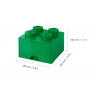 LEGO STORAGE BOX 4 Úložný box zelený s šuplíky
