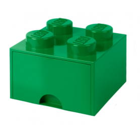 LEGO® STORAGE BOX 4 Úložný box zelený s šuplíky
