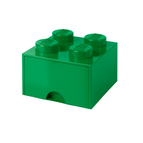 LEGO STORAGE BOX 4 Úložný box zelený s šuplíky