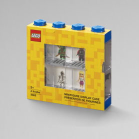 LEGO® sběratelská vitrínka na 8 minifigurek - modrá