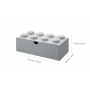 LEGO STORAGE Stolní box 8 se zásuvkou světle šedý