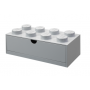 LEGO STORAGE Stolní box 8 se zásuvkou světle šedý